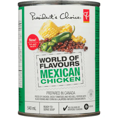 President's Choice World of Flavors, Mexican Chicken, 540 ml/18.3 oz.,