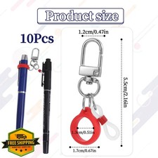 10 Silicone Pen Holder Clip Lobster Clasp Lanyard Nurse Badge
