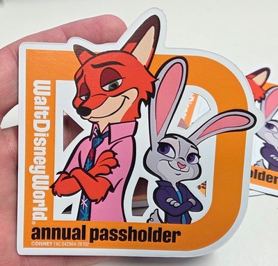 NEW 2026 WDW Disney Annual Passholder ZOOTOPIA Magnet (Fan-Art