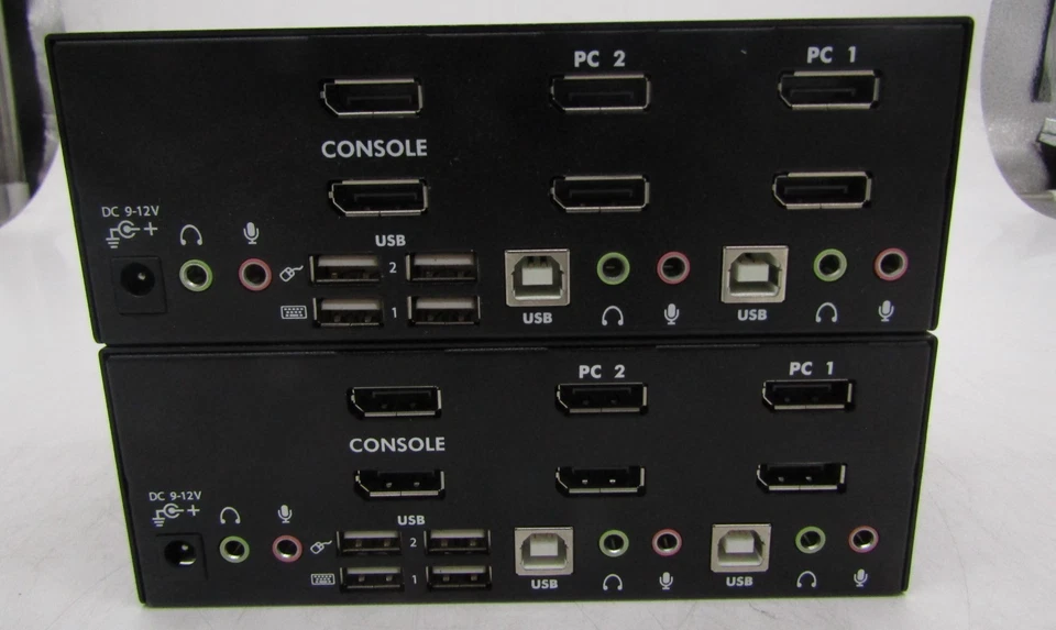 ЛОТ ИЗ 2 StarTech C4E1E7ZG47 2-порт двойной дисплей порт USB КВМ-коммутатор - Изображение 2 из 3