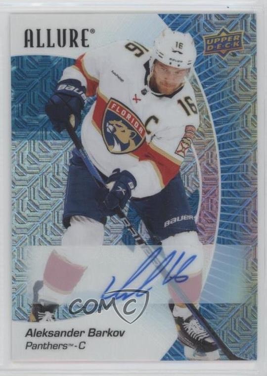 2023-24 Upper Deck Allure Blue Line Auto 27/35 Aleksander Barkov #72