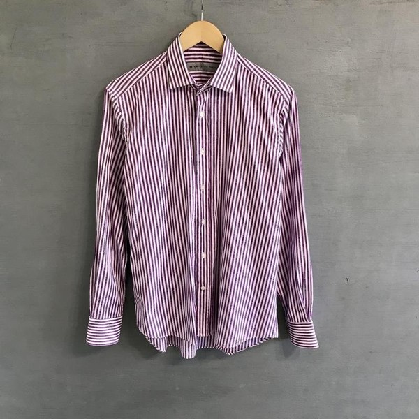 Men Etro Shirt White Cotton 38 / M / 46 #1VOP