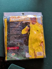 STEARNS Rainjammer-30 Yellow 2pc Hooded Jacket Pants Rainsuit Heavy Duty PVC NEW