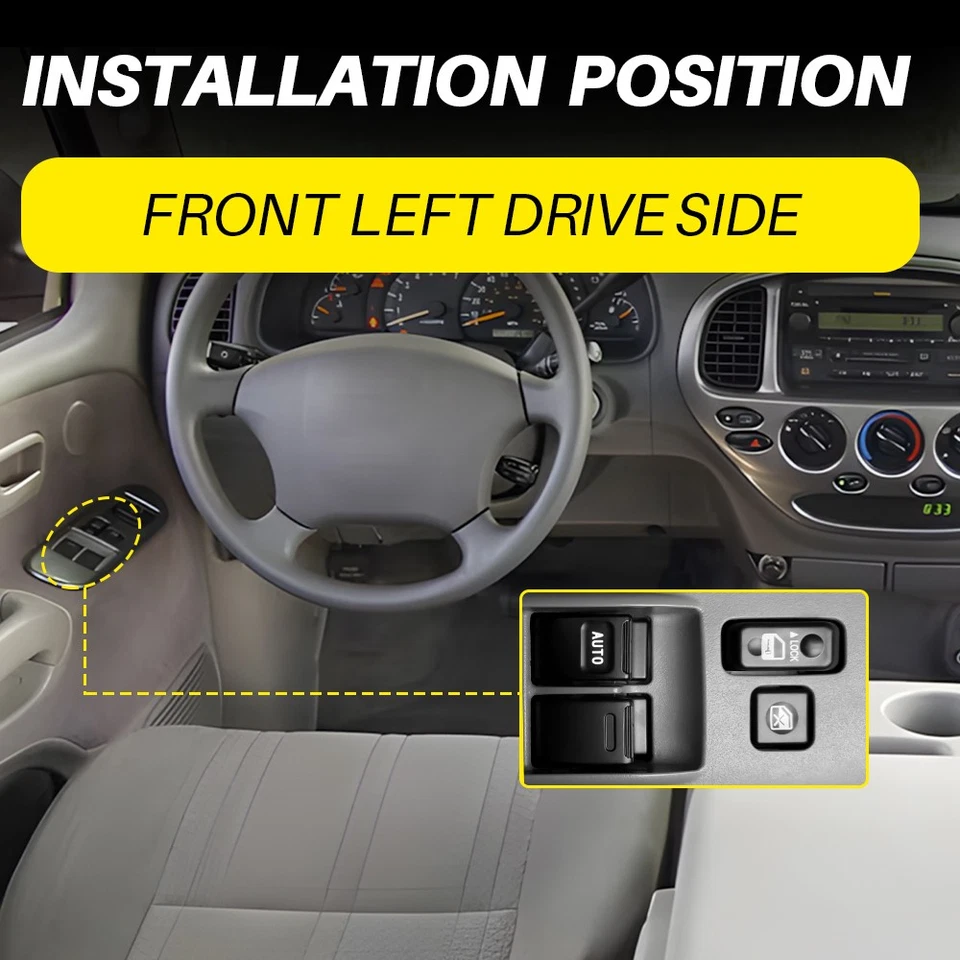 Interruptor de control maestro de ventana eléctrica nuevo para Toyota Sienna 1998 1999 2000 Foto 4 de 4