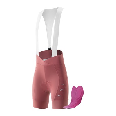 ROCKBROS TVI Damen Trägerhose Bib Shorts Radsport Atmungsaktiv mit Sitzpolster
