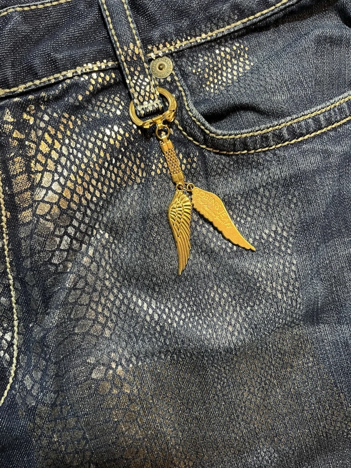 Robin’s Jean Men’s Jeans Size 40 Luxury Denim Snake Skin Pattern - Image 3 of 4