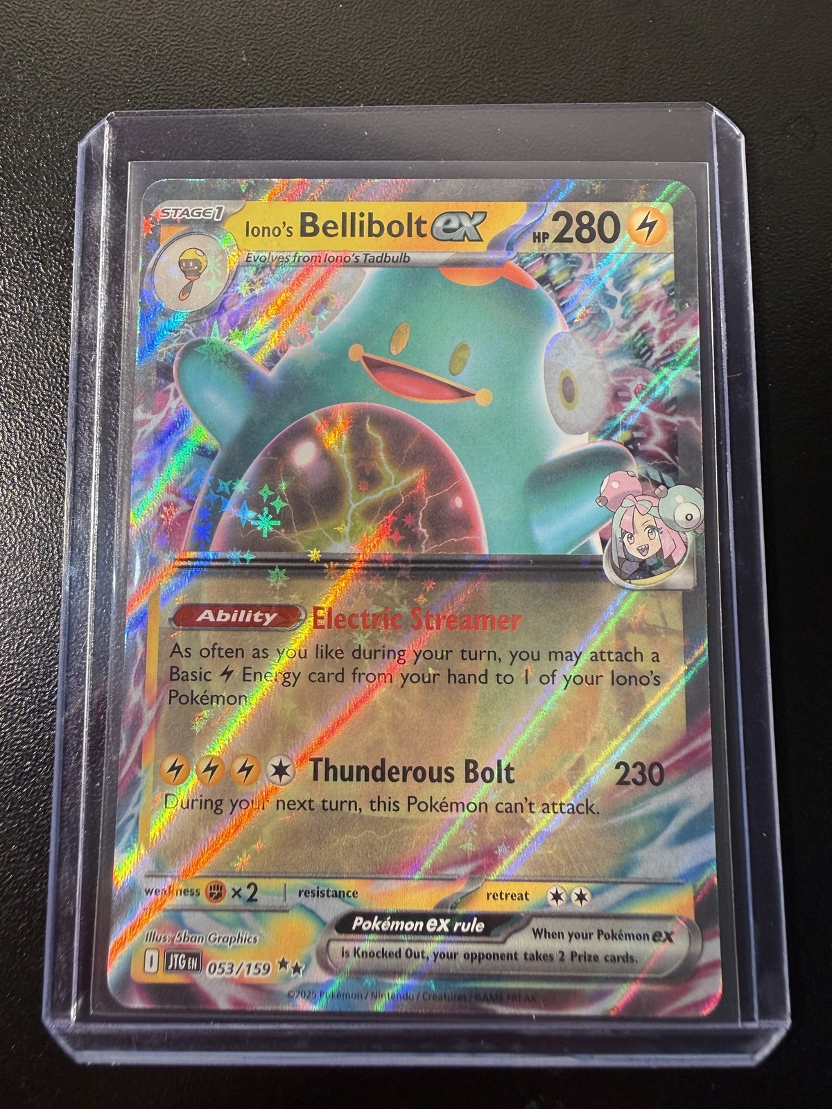 Iono's Bellibolt ex - Double Rare SV09: Journey Together 053/159 LP