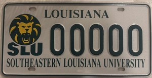 Louisiana Southern Louisiana University Specialty Graphic Sample License Plate!