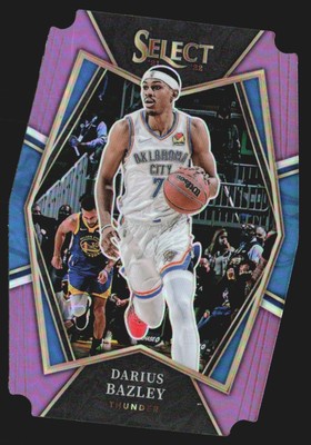 2021-22 Panini Select Purple Prizms Die Cut Rookie 7/99 Darius Bazley #108 TS8