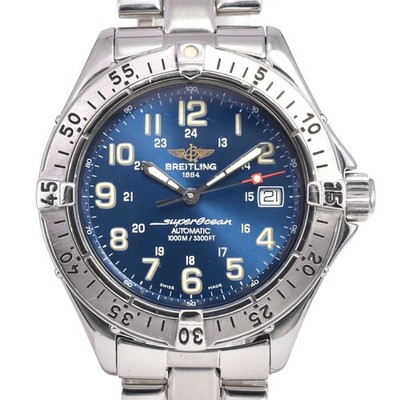 BREITLING Super Ocean A17040 Date Navy Dial Automatic Men's Watch J#145041