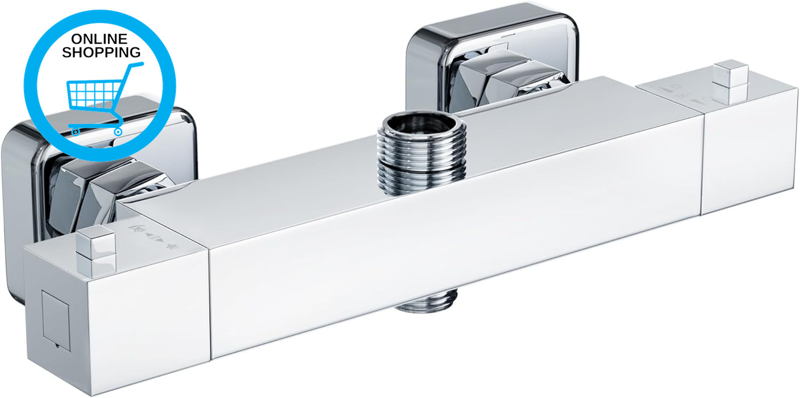 Thermostatic Bar Mixer Shower, Thermostatic Shower Bar with 3/4"" G Top Outlet an