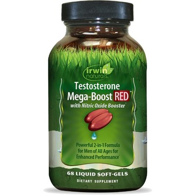 Irwin Naturals Testosterone Mega Boost Red 68 68 Count (Pack of 1), No Color