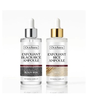Black and White Rice Peeling Ampoule, 2025 New Soft Rice Exfoliating Face and...