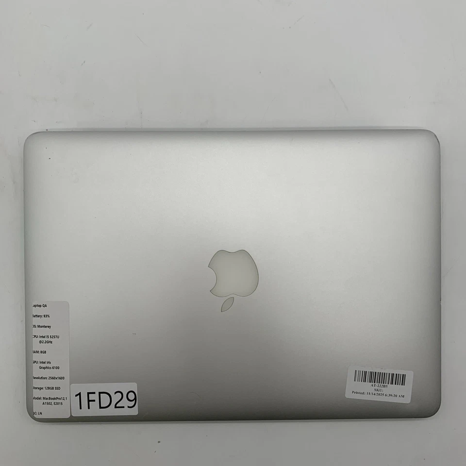 Apple Macbook Pro 13" E2015 A1502 i5 5257U 2.7GHz 8GB Ram 128GB SSD Monterey - Image 3 of 4