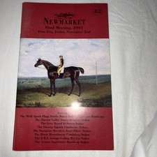 Newmarket Final Meeting Horse Race Card First Day 2 November 2001