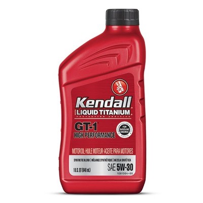 KENDALL OILKendall Motor Oil, GT-1 High Performance, 5W30, Semi-Synthetic, 1 qt 