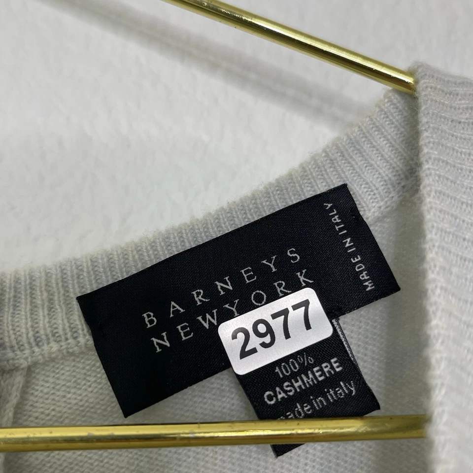 Suéter Barneys NY 100 % Cachemira Mediano Botón Espalda Y2K Verde Espuma de Mar Claro Foto 4 de 4
