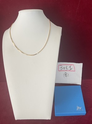 10K Gelbgold quadratische gefaltete Box 16 Zoll Kette