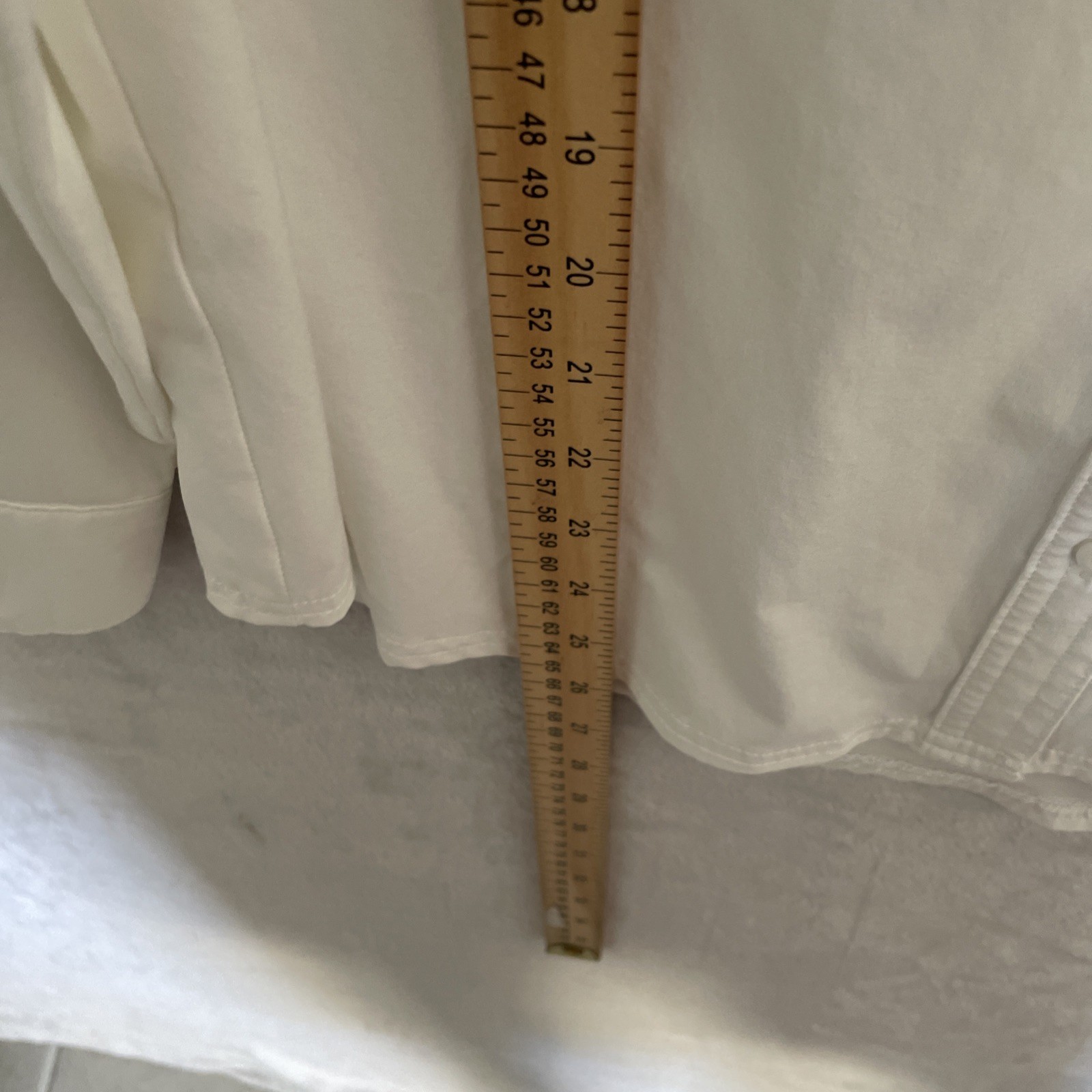 Eddie Bauer Womans Button Top Solid White Large P… - image 4