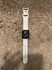 Apple Watch Series 3 GPS 38mm Aluminum Case Silver Sport Wristband White