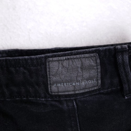 American Eagle minigonna con bottoni davanti taglia 4 nera Y2K morbida grunge indie sleaze - Foto 7 di 7