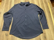 Mizzen+Main Shirt, Men's Size Large, Blue Purple Long Sleeve Classic Button Up