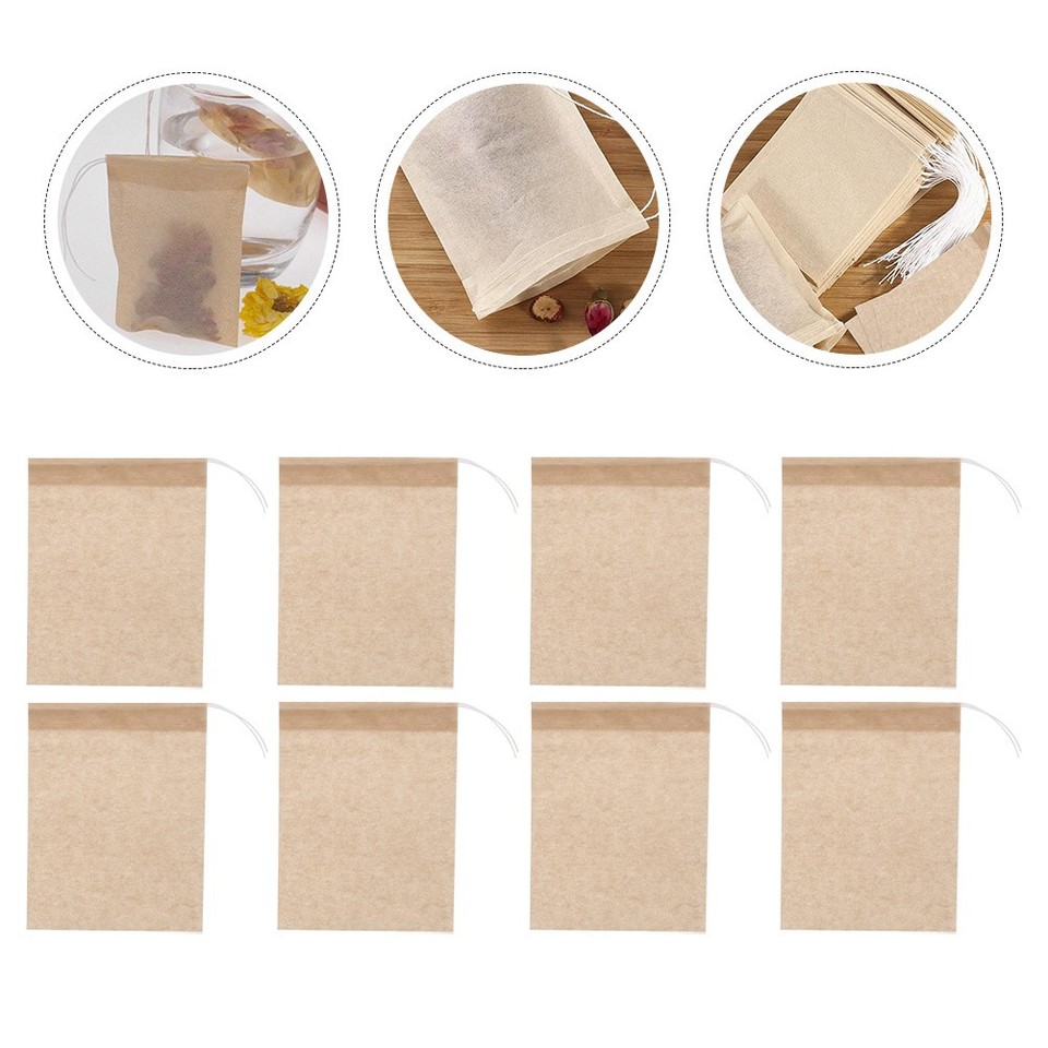 500 Pezzi Bustine The Vuote,7cm X 9cm Filtri Per Tisane Sfuse Con Coulisse Sacchetti Filtro Te Per Te Sfuso Spezie Caffe Grani Tisane