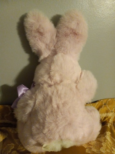 FELPA RELLENA DE PELUCHE RELLENA CONEJITO ROSA/BLANCO DE COLECCIÓN PRINCIPAL JOY LIMITADO T-9"" + 4"" OREJAS - Imagen 4 de 5