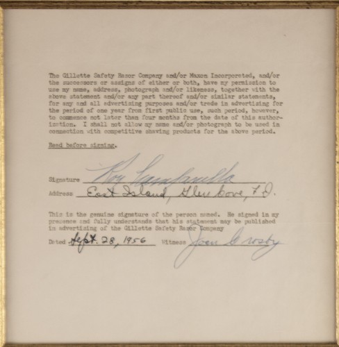 ROY "CAMPY" CAMPANELLA - DOCUMENT SIGNED 09/28/1956 - Picture 2 of 7