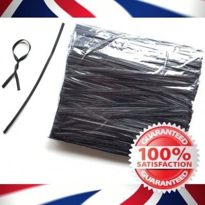 Kunststoffbeschichtete Kabelbinder, Drehbinder 100 mm schwarz - GRATIS PP