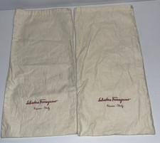 2 Salvatore Ferragamo Dust Bags Only Authentic Drawstring Italy 17"x8"