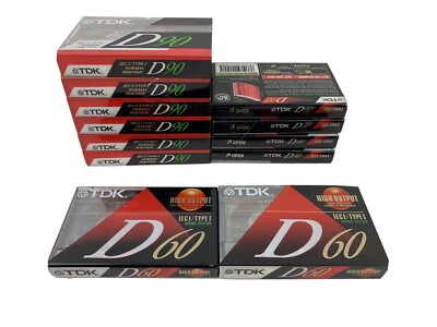 Mixed Lot 12 TDK Audio Cassette Tape 90 Mins 12 Tapes 60 Mins 2 Tapes New Sealed
