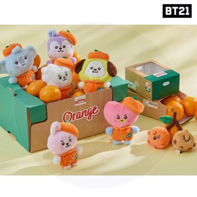 BTS BT21 Official Goods BABY PLUSH ORANGE PARTY + Tracking Number