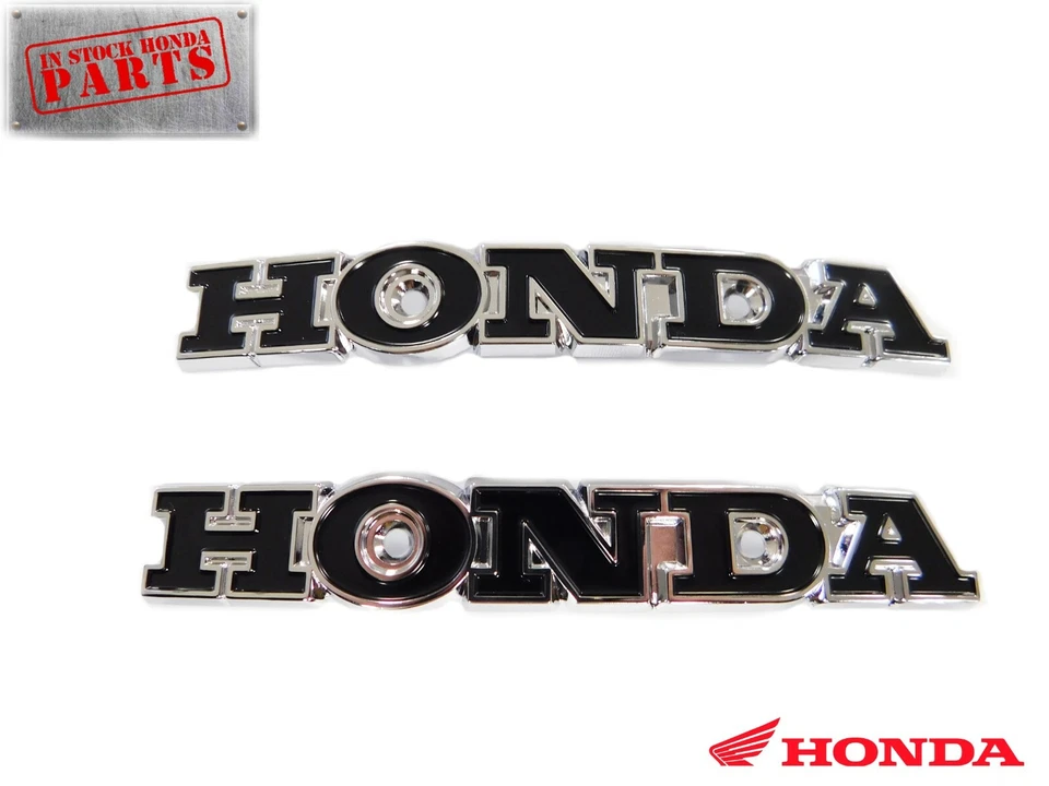 GENUINO HONDA TANQUE DE COMBUSTIBLE EMBLEMA "B" JUEGO DE 2 CB CL 70 100 175 350 OEM Foto 2 de 3