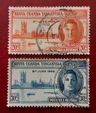 KENYA Uganda Tanganyka 1946 Used Victory Mi 80-1 Scot 90-1 Yt 71-2 Sg 155-6 3638