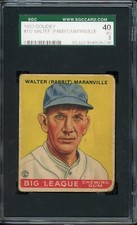 1933 Goudey Baseball #117 Walter (rabbit) Maranville SGC 3