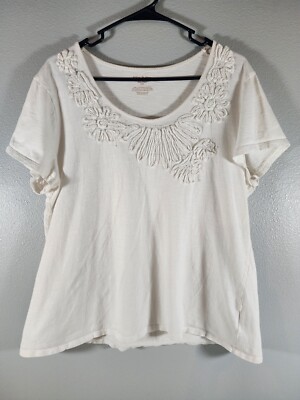 White Stag Women's White Blouse Size XXL(20)