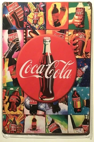 TIN SIGN 8x12 Coca Cola beverage soda pop advertisement bottle drink iconic  (O)