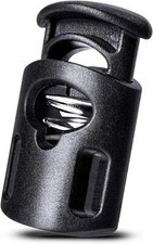 10 Pack Plastic Cord Locks Stopper Single Hole Spring Toggle Upgraded Black New