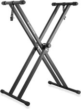 Premium Heavy Duty Double Braced Adjustable X2 Style Music Piano Keyboard Stand