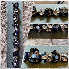 Luxury Black Sequin Rhinestone Headband Hair Accessories Headwrap Beaded