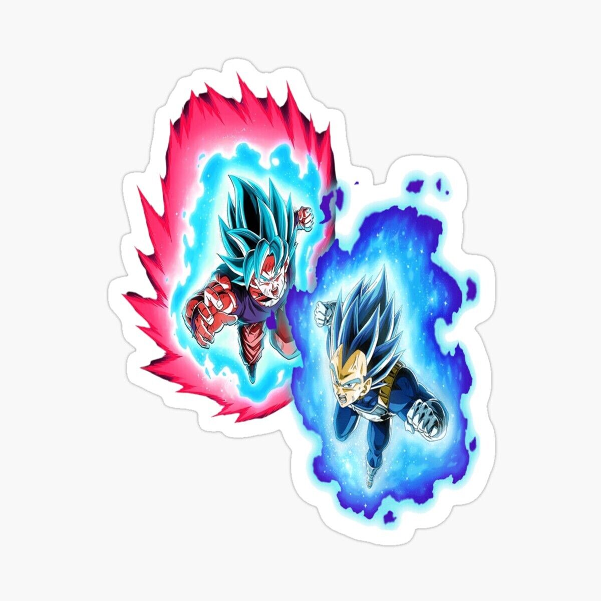 Goku Super Saiyan Blue Kaioken Stickers for Sale