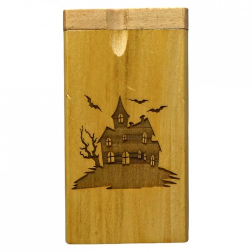 4'' Halloween Designs Dugout Engraved Light Wood - Assorted Designs - 10ct Pk - Picture 9 of 13