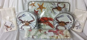 Pottery Barn Playa Ocean Critter Runner Plate Napkin Platter