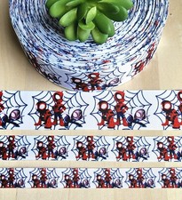 5/8, 7/8  1.5" 1 YD Spidey Grosgrain Ribbon Friends Gwen Spider Spin
