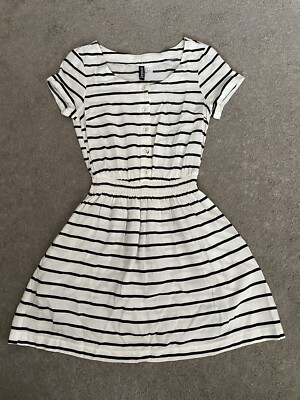 H\u0026M Striped Skater Dress With Pockets Size EUR 32 | eBay