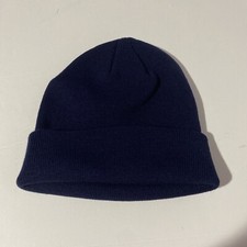 Beanie Hat Cap Plain Knit Ski Cuff Winter Warm Slouchy Men Women Solid Blue