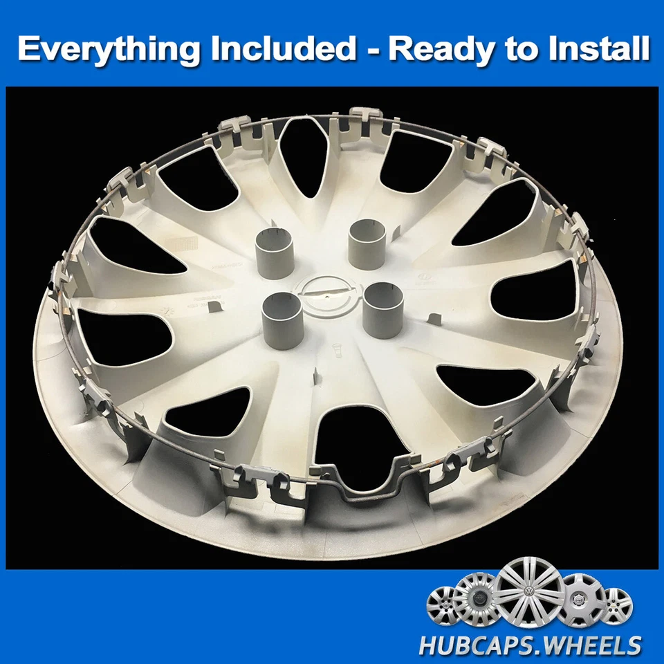 Tapacubos para Nissan Versa 2012-2019 genuino de fábrica OEM cubierta de rueda - plateado 53087 Foto 3 de 4