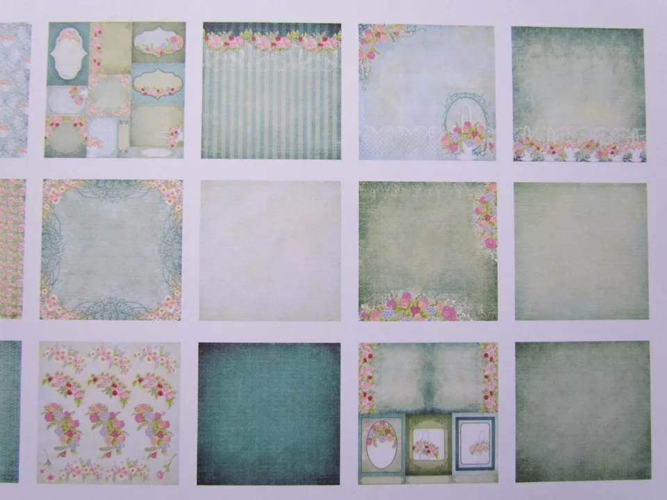 Heartfelt Creations Floral Basket Paper Pad 12x12 ~ 24 double sided HCDP1-2146 - Image 3 of 4