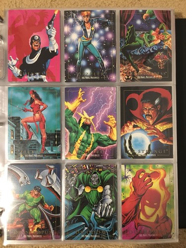 1992 Marvel Masterpieces Trading Cards COMPLETE BASE SET, #1-100 NM/M! Joe Jusko - Picture 3 of 12